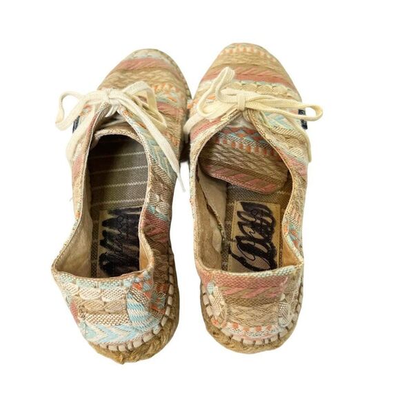 Gaimo Multicolor Woven Espadrille Platform Lace Up Shoes - Picture 5 of 7